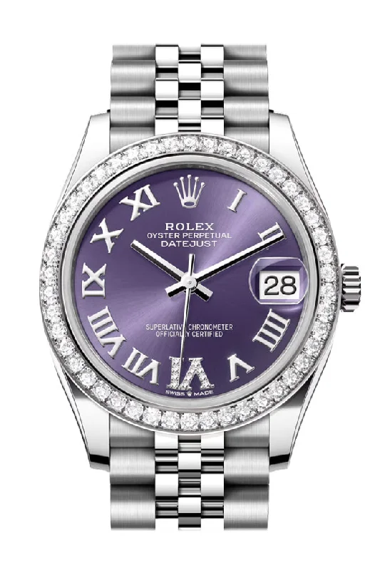 Discover Rolex Watches for Every Lifestyle –Rolex Datejust 31 Aubergine Diamond Dial Jubilee Ladies Watch 278384RBR 278384RBR-0030