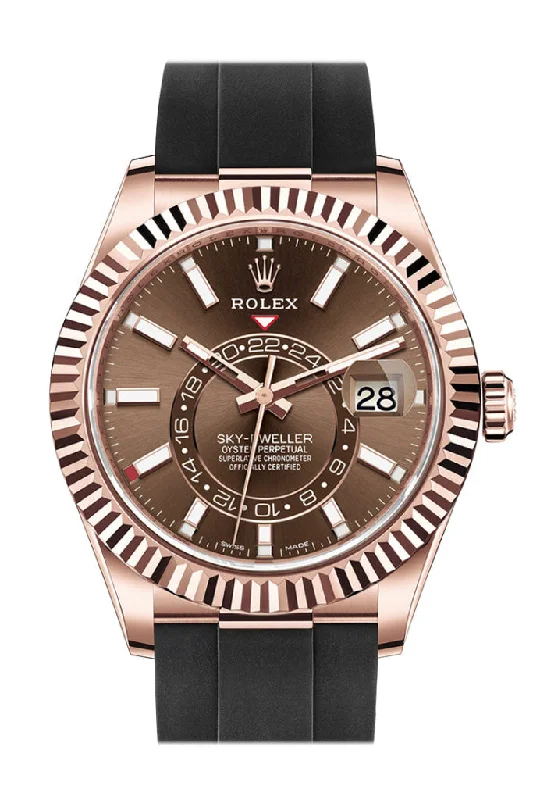 Rolex Watches: The Perfect Blend of Art and Precision –ROLEX Sky-Dweller 42 Chocolate Dial 18K Rose Gold Men's Watch 326235