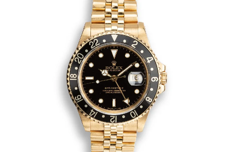 The Ultimate Rolex Watches for Connoisseurs –1990 18K YG Rolex GMT-Master II 16718 Black Dial