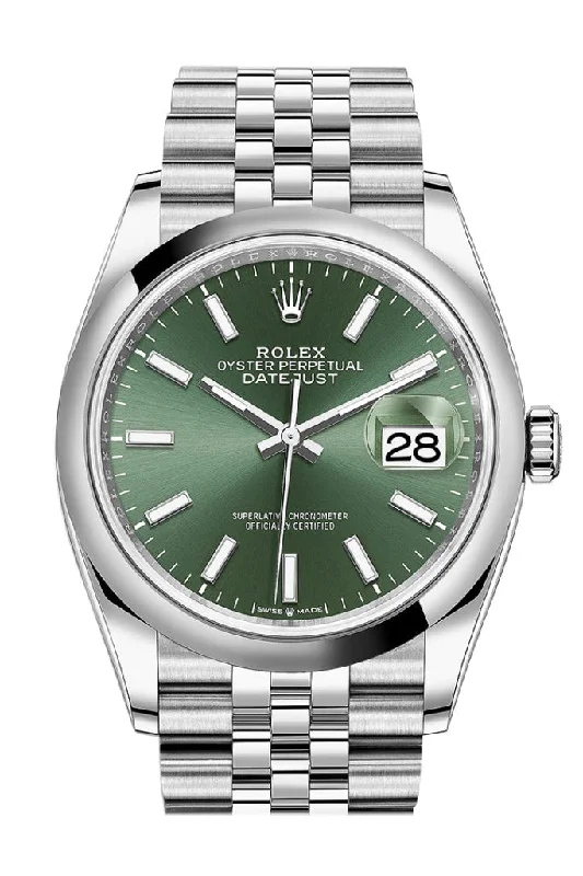 Shop Rolex Watches for Exceptional Quality –Rolex Datejust 36 Mint Green Dial Jubilee Watch 126200