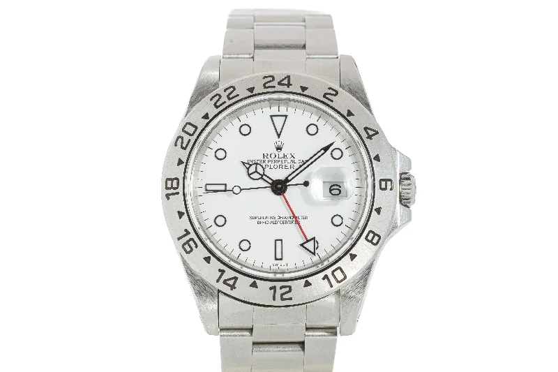 Own a Rolex Watch Today –1999 Rolex Explorer II 16570 Polar Swiss Only Dial