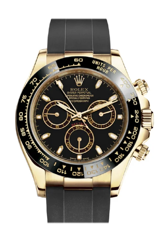 Rolex Watches: The Art of Swiss Watchmaking –Rolex Cosmograph Daytona Black Dial Oysterflex Strap Mens Yellow Watch116518LN 116518