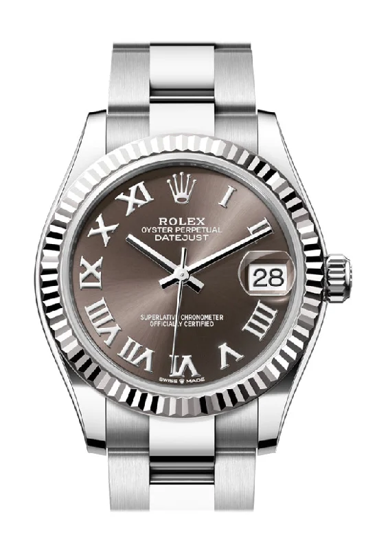 Rolex Watches: A Statement of Luxury –Rolex Datejust 31 Brown Roman Dial Fluted Bezel Ladies Watch 278274 278274-0021