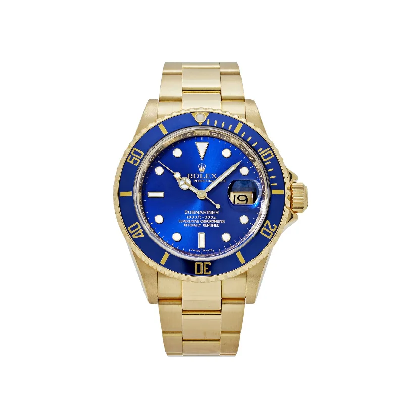 Discover Rolex Watches for Every Lifestyle –Rolex Submariner Date 16618LB Yellow Gold Blue Dial