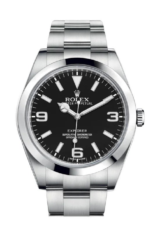 Rolex Watches: Elevate Your Wrist Style –ROLEX Explorer I 1 Black Dial Steel Mens Watch 214270