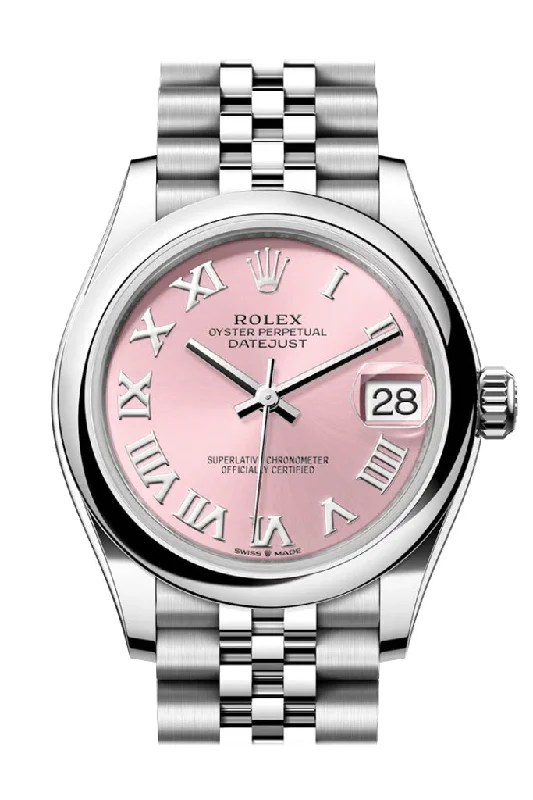 Rolex Watches for the Ultimate Sophistication –Rolex Datejust 31 Pink Roman Dial Jubilee Ladies Watch 278240 278240-0014