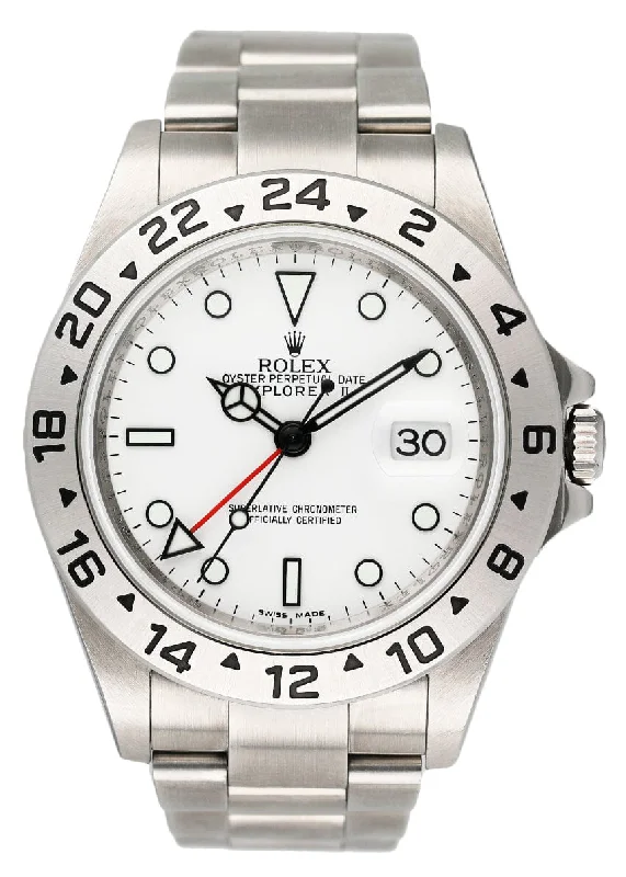 Shop Rolex Watches for Men and Women Today –Rolex Explorer II 16570 White Dial Mens Watch Box Papers