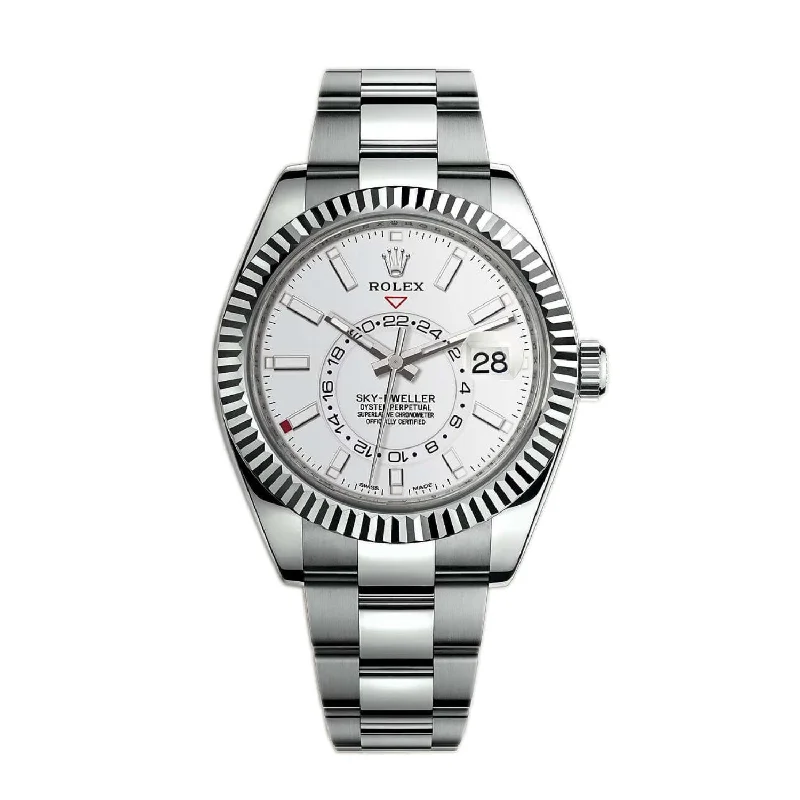 Discover the Legacy of Rolex Watches –Rolex Sky-Dweller 42mm - Ref: 326934-0001 - Intense White Stick Dial, Stainless Steel Oyster Bracelet Watch