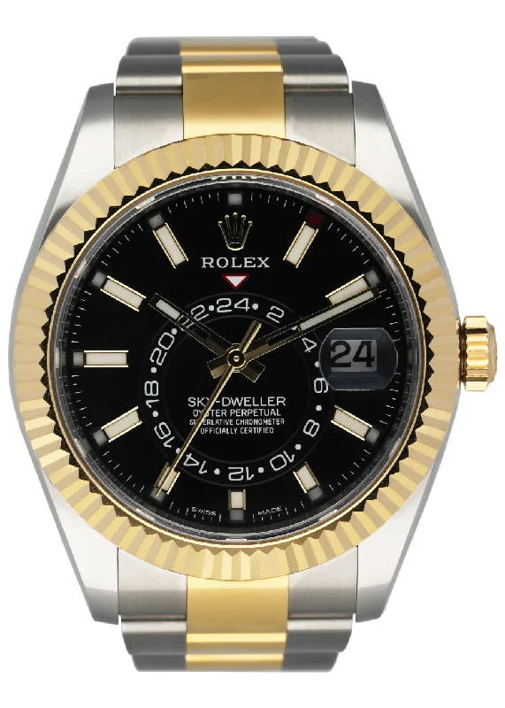 Rolex Watches: The Art of Swiss Watchmaking –Rolex Sky-Dweller 326933 Black Dial Mens Watch Box Papers