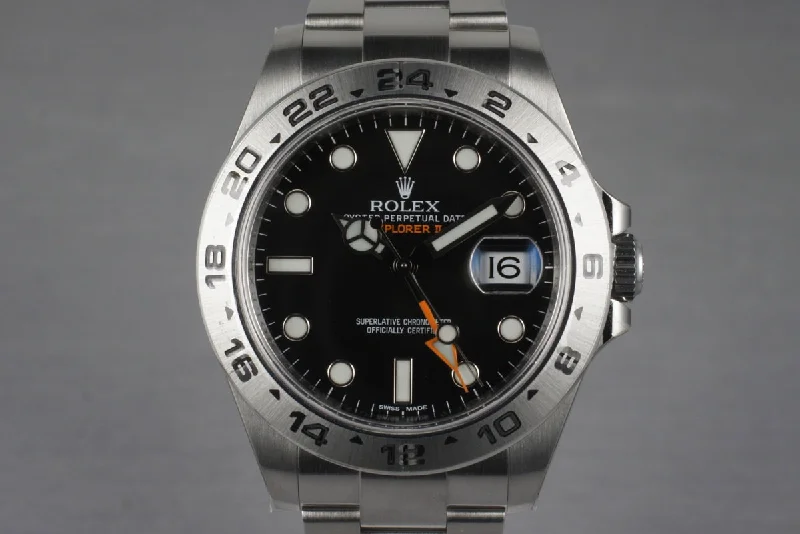 Rolex Watches: For Those Who Demand Excellence –2014 Rolex Explorer II 216570 with Box and Papers MINT