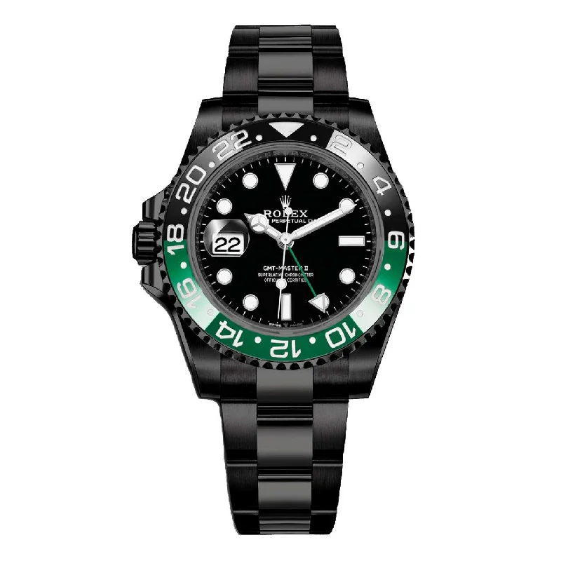 Rolex Watches – Luxury in Every Moment –Rolex GMT-Master II "Sprite" 40mm - Ref: 126720VTNR - Black Dial, Green & Black Bezel, PVD Stainless Steel Oyster Bracelet