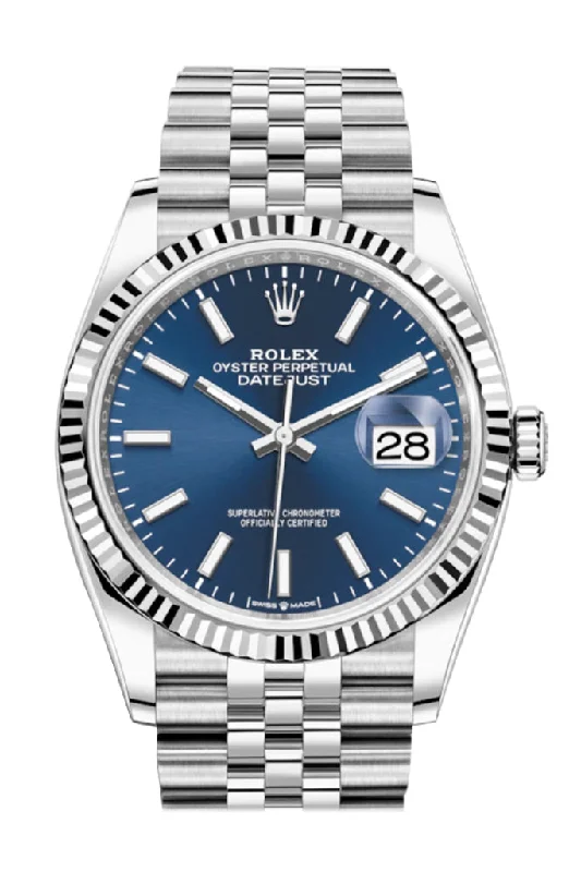 Discover the Art of Time with Rolex Watches –Rolex Datejust 36 Blue Dial Automatic Jubilee Watch 126234