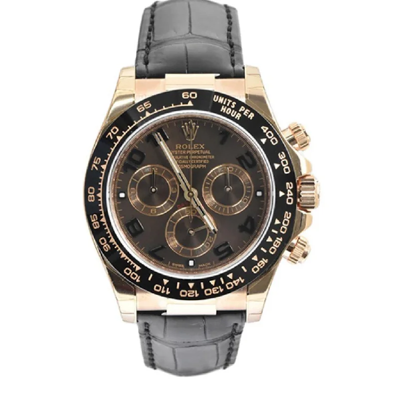 Shop Limited-Edition Rolex Timepieces –ROLEX Cosmograph Daytona 40 Chocolate Dial 18k Rose Gold Men's Watch 116515