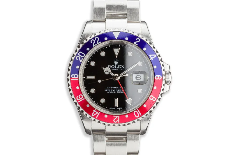 Find Classic Rolex Timepieces Today –2000 Rolex GMT-Master II 16710 "Pepsi" Bezel