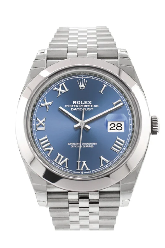 Rolex Watches: A Timeless Investment –Rolex Datejust 41 Blue Roman Dial Automatic Jubilee Men's Watch 126300