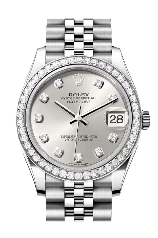 Find the Rolex Watch You've Been Searching For –Rolex Datejust 31 Silver Diamond Dial Jubilee Ladies Watch 278384RBR 278384RBR-0034