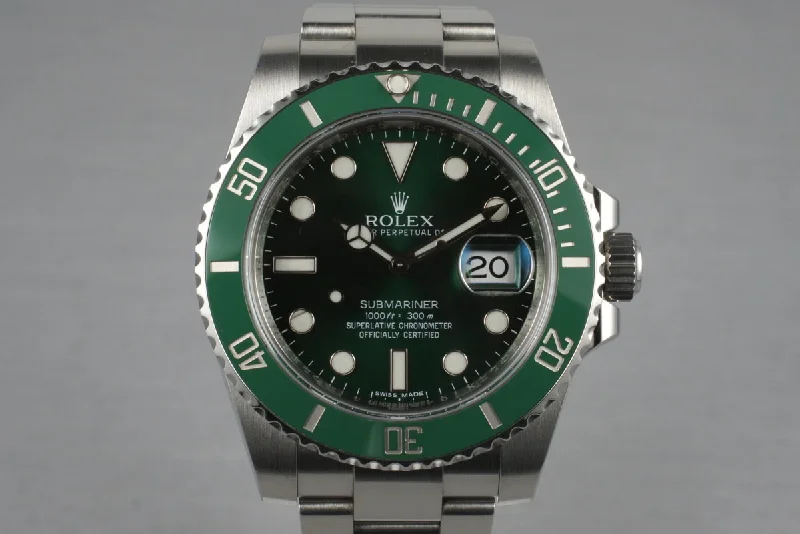 Rolex Watches: Precision, Luxury, Perfection –2010 Rolex Green Submariner 116610V with Box and Papers