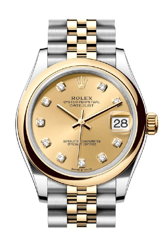 Luxury Rolex Watches for Men –Rolex Datejust 31 Champagne Diamond Dial Yellow Gold Steel Jubilee Ladies Watch 278243 278243-0026