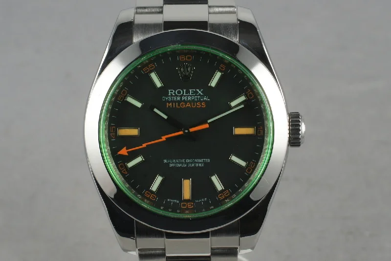 Discover the Legacy of Rolex Watches –2007 Rolex Milgauss Green 116400GV with Box and Papers