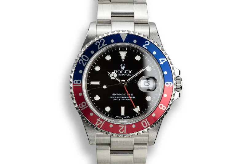 The Luxury of Rolex Watches Awaits –2005 Rolex GMT-Master II 16710 "Pepsi" with Box and Papers