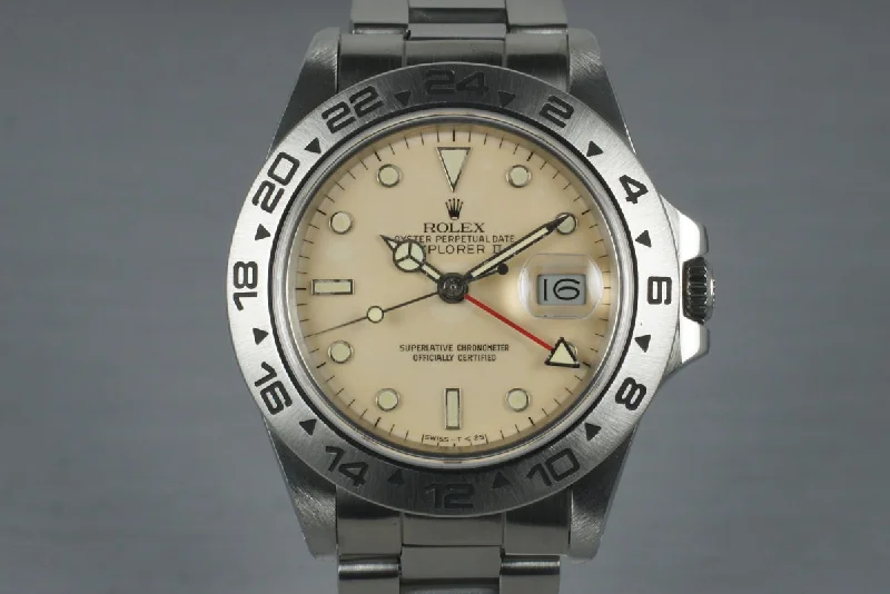 Explore Premium Rolex Watches –1985 Rolex Explorer II 16550 Cream Rail Dial