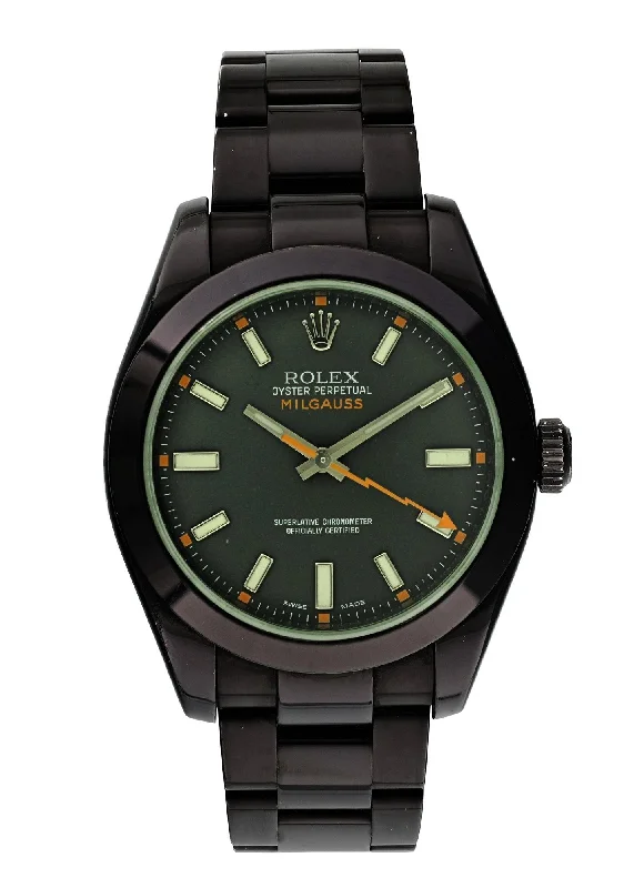 Rolex Watches: Luxury for the Modern Era –Rolex  Milgauss 116400 Custom PVD Mens Watch