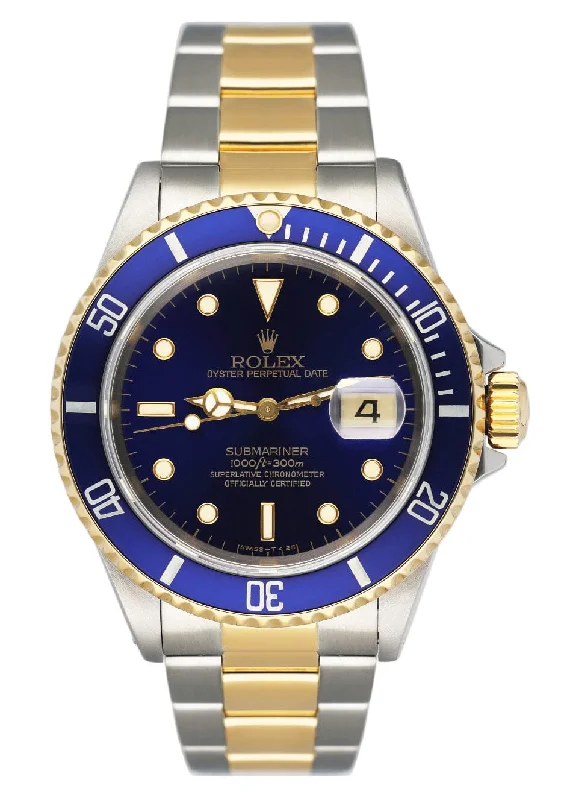 Find Your Perfect Rolex Watch –Rolex Submariner Date 16613 Blue Dial Mens Watch Box Papers