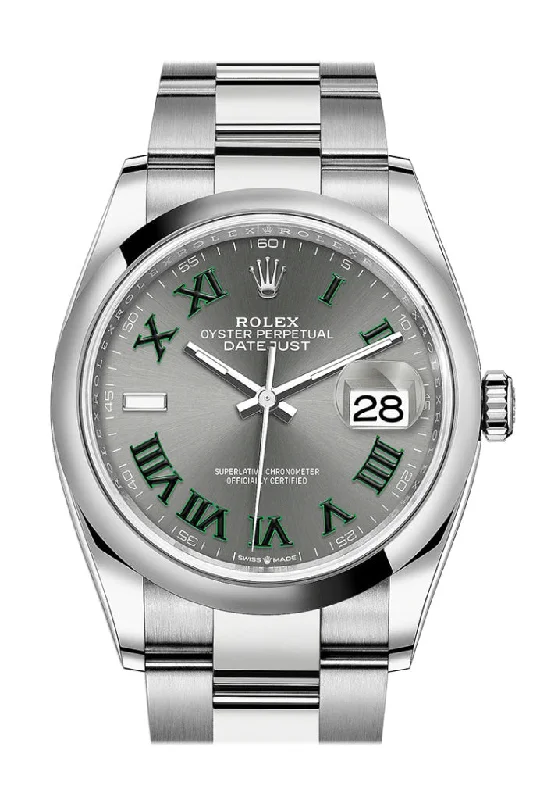 Iconic Rolex Watches Now Available –Rolex Datejust 36 Slate Dial Automatic Watch 126200