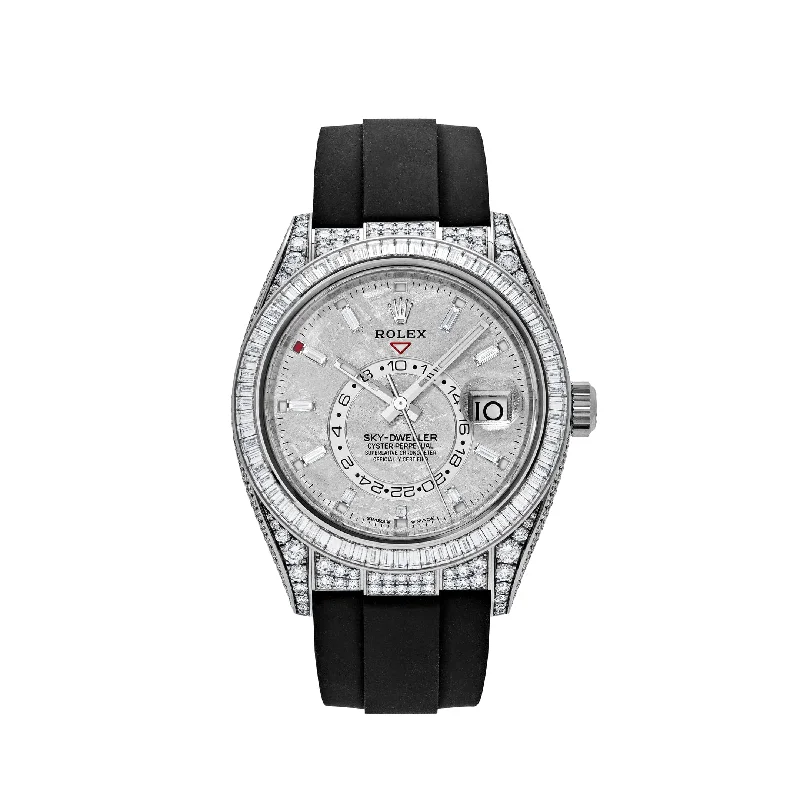 Craftsmanship Meets Luxury with Rolex Watches –Rolex Sky-Dweller 336259TBR White Gold Meteorite Dial Diamond Bezel and Case