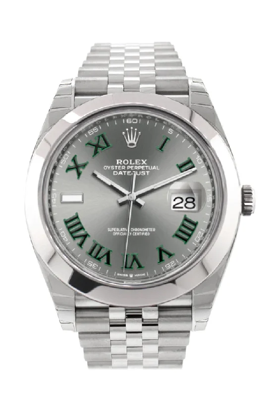 Shop Rolex Watches for Iconic Style –Rolex Datejust 41 Slate Roman Dial Automatic Jubilee Men's Watch 126300