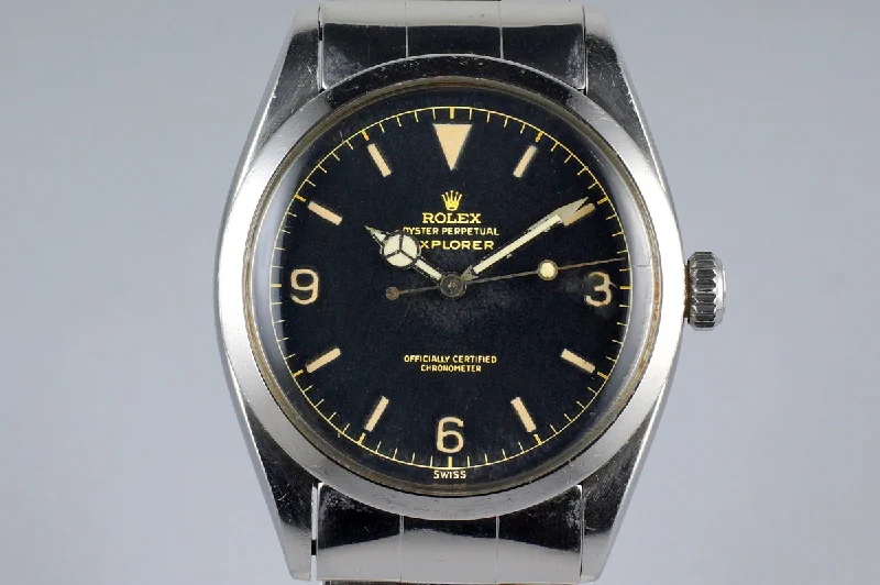 Explore Exquisite Rolex Watches Online –1958 Rolex Explorer 1 6610 Gilt Chapter Ring Dial with Original Owner Info