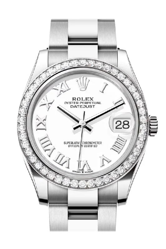 Shop Limited-Edition Rolex Timepieces –Rolex Datejust 31 White Roman Dial Ladies Watch 278384RBR 278384RBR-0013