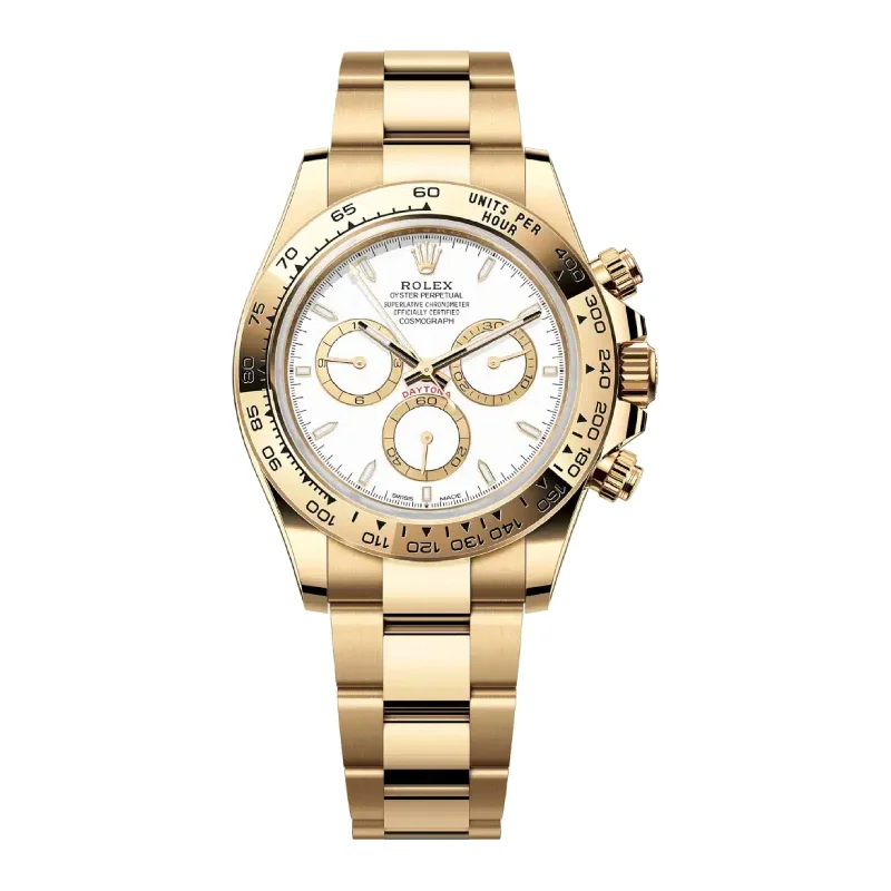 Rolex Watches – The Pinnacle of Swiss Craftsmanship –Rolex Cosmograph Daytona 40mm - Ref: 126508 - White Index Dial, 18K Yellow Gold Oyster Bracelet Men's Watch