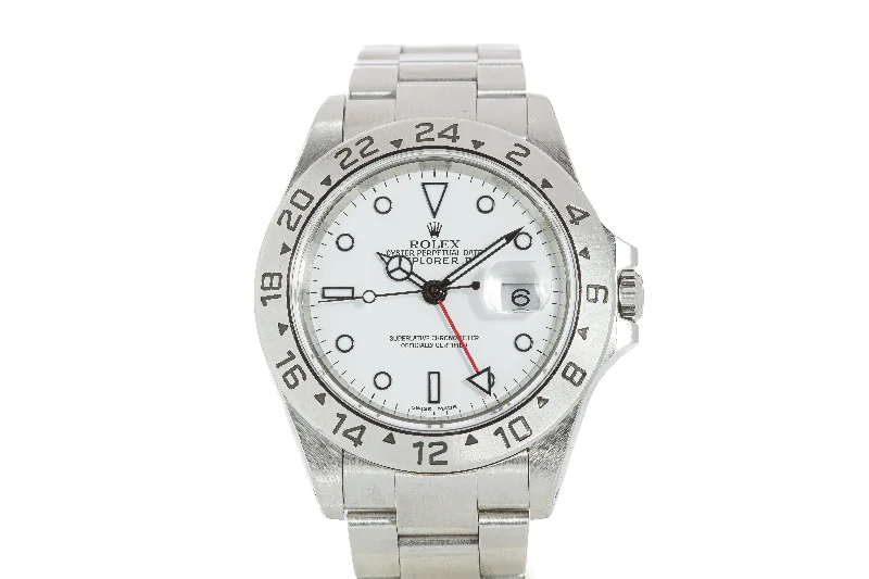 Shop Rolex Watches for Unmatched Elegance –2000 Rolex Explorer II 16570 Polar Swiss Made Dial