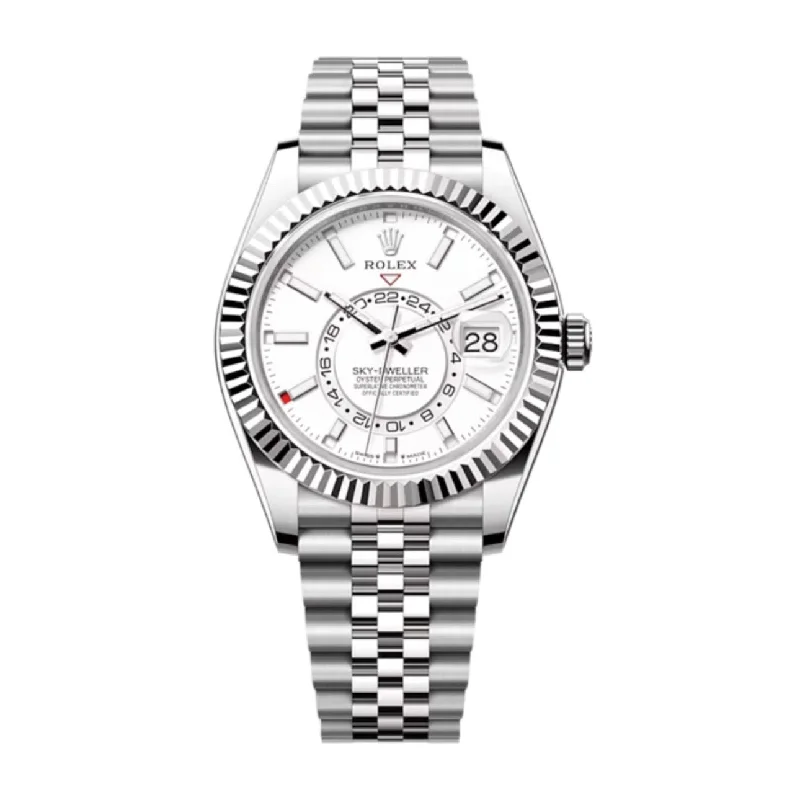 Indulge in the World of Rolex Watches –Rolex Sky-Dweller 42mm - Ref: 336934 - Intense White Stick Dial, Stainless Steel Jubilee Bracelet Watch