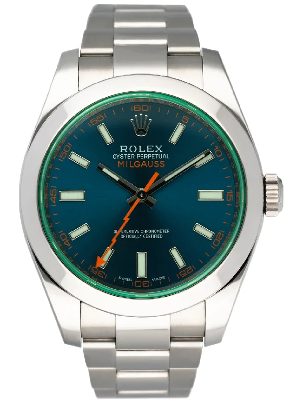 Shop Rolex Watches for Precision and Style –Rolex Milgauss 116400GV Blue Dial Mens Watch Box & Papers