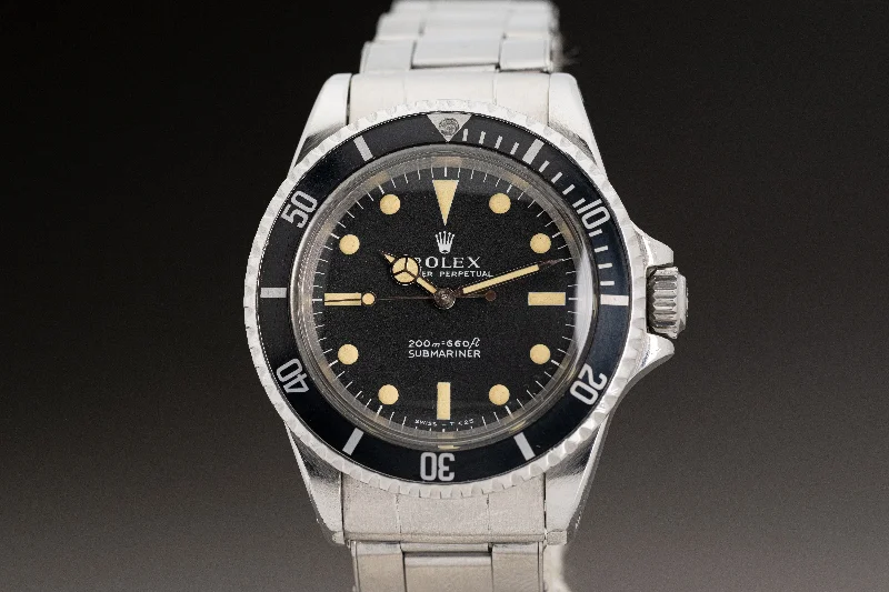 Exquisite Rolex Watches for the Modern Gentleman –1967 Rolex Submariner 5513 Meters 1st Dial Creamy lume & hands  Service papers