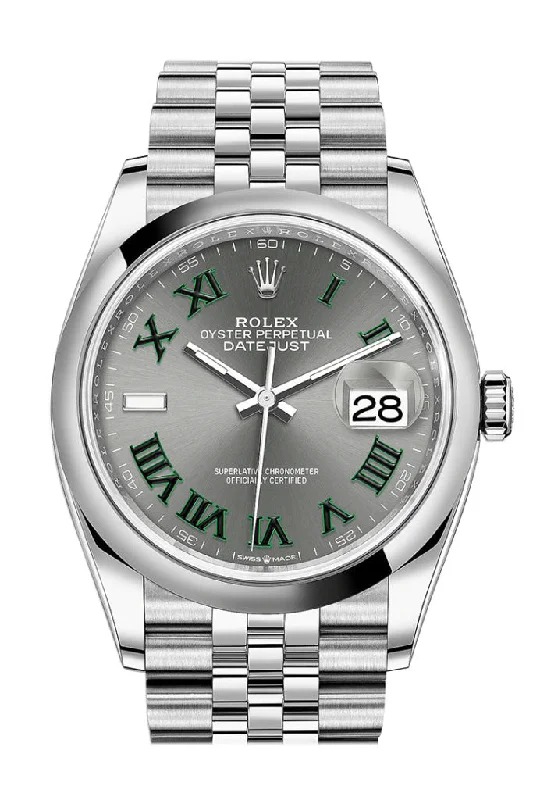 Experience Elegance with Rolex Watches –Rolex Datejust 36 Slate Dial Automatic Jubilee Watch 126200