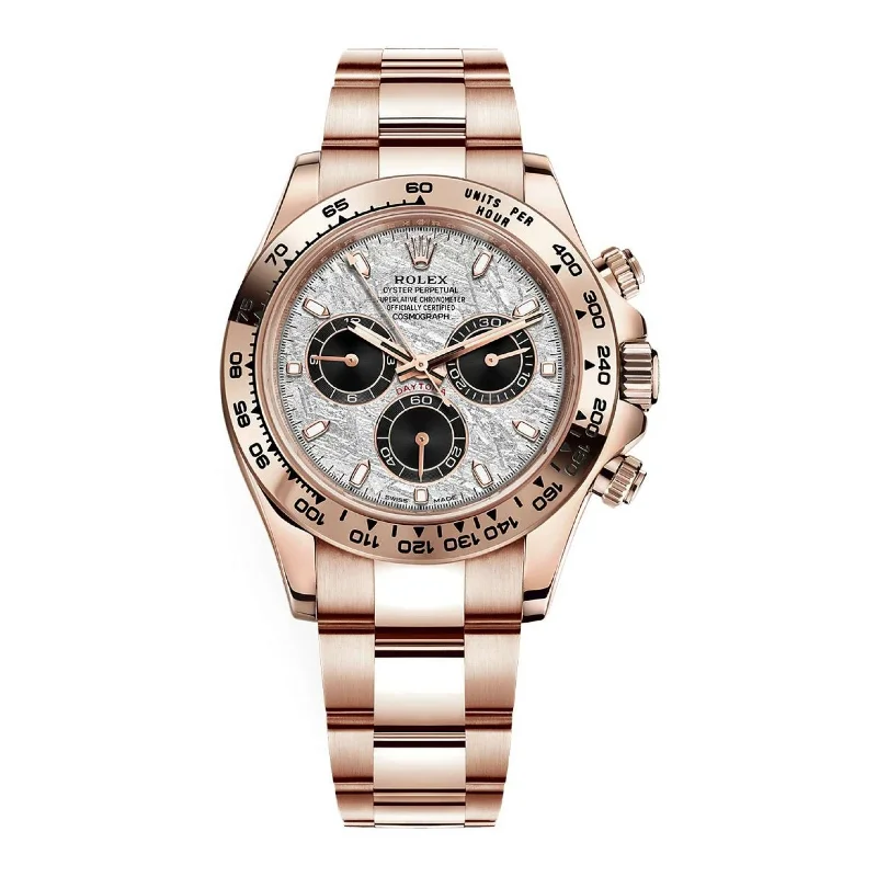 The Ultimate Rolex Watches for Connoisseurs –Rolex Cosmograph Daytona 40mm - Ref: 116505-0014 - Meteorite & Black Index Dial, 18K Rose Gold Oyster Bracelet Men's Watch