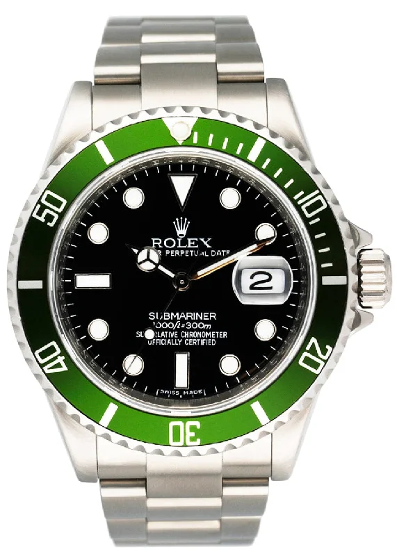 Luxury Rolex Watches for the Elite –Rolex Submariner 16610LV Kermit Bezel Mens Watch