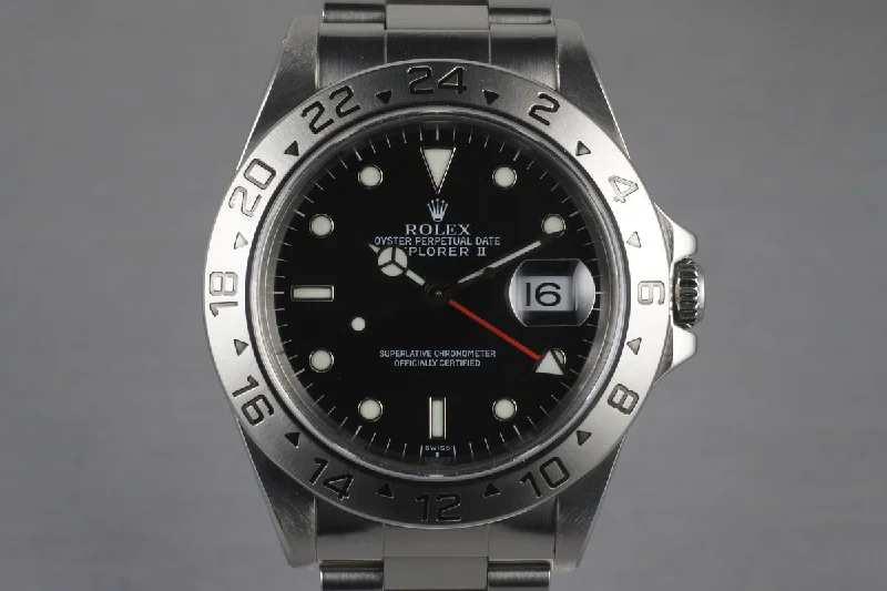 Rolex Watches – A Tradition of Excellence –1999 Rolex Explorer II 16570 with Box and Papers