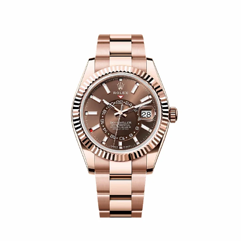 Rolex Watches: For the True Watch Enthusiast –Rolex Sky-Dweller 336935 Rose Gold Chocolate Dial Oyster