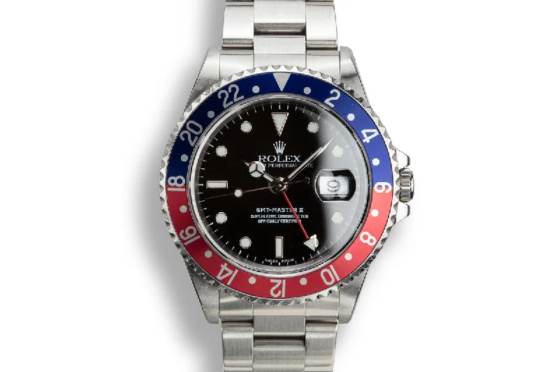 Indulge in the World of Rolex Watches –1999 Rolex GMT-Master II 16710 "Pepsi" with Service Papers