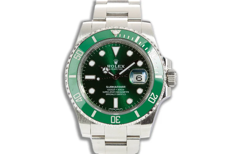 Explore Rolex Watches for Modern Luxury –2016 Rolex Green Submariner 116610LV "Hulk" with Box, Booklets & Card