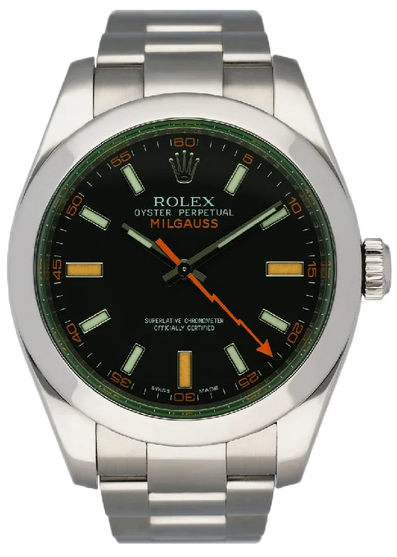 Rolex Watches for the Modern Luxury Seeker –Rolex Milgauss 116400GV Men's Watch Box & Papers