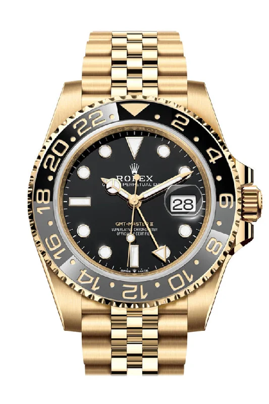 Shop Rolex Watches for Men and Women Today –ROLEX GMT-Master II Black Dial Yellow Gold Men's Watch 126718GRNR