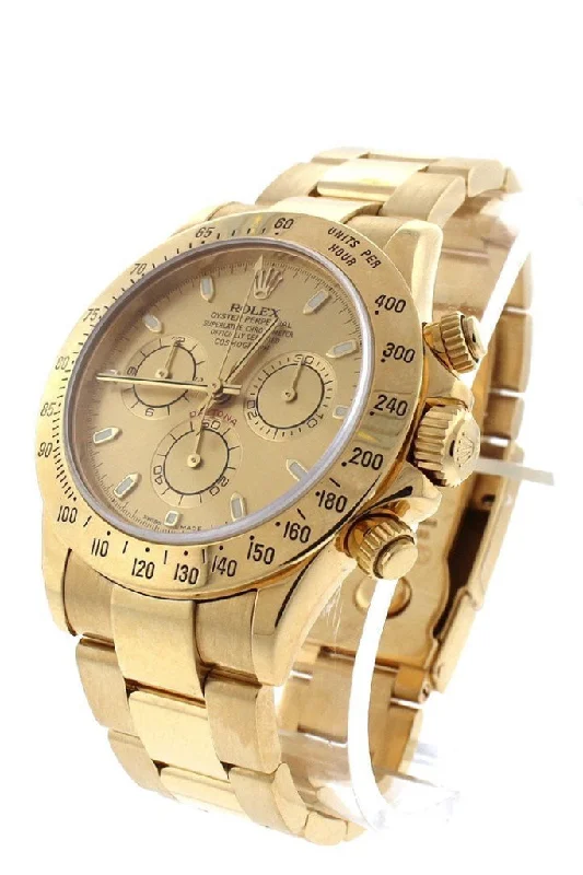 Shop Rolex Watches: Iconic & Elegant –ROLEX Cosmograph Daytona Champagne Champagne Steel 18K Yellow Gold Men's Watch 116528