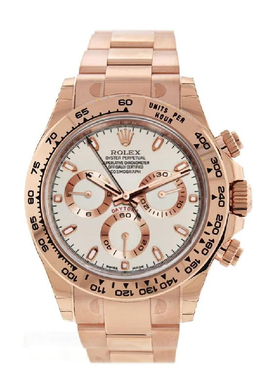 Find Classic Rolex Timepieces Online –Rolex Cosmograph Daytona Ivory Dial 18K Everose Gold Rolex Oyster Automatic Men's Watch 116505