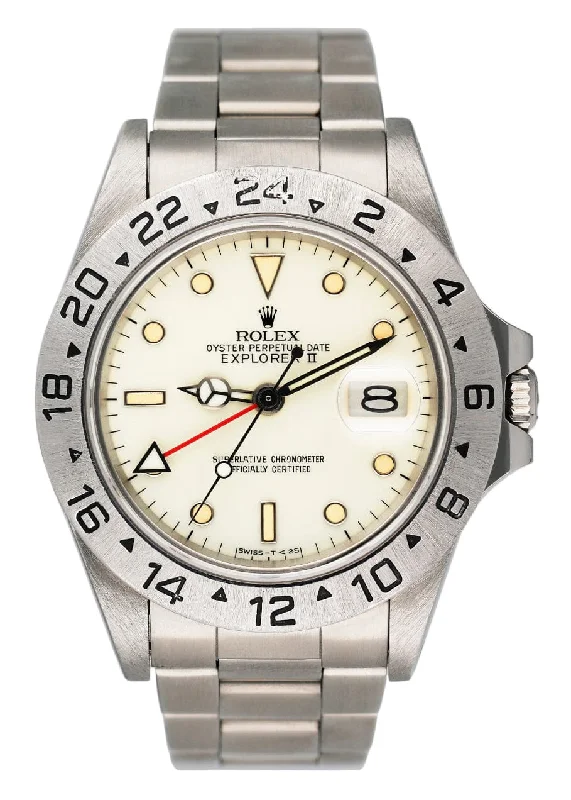 Find the Perfect Rolex Timepiece for You –Rolex Explorer II 16550 Cream Dial Vintage Mens Watch Box Papers