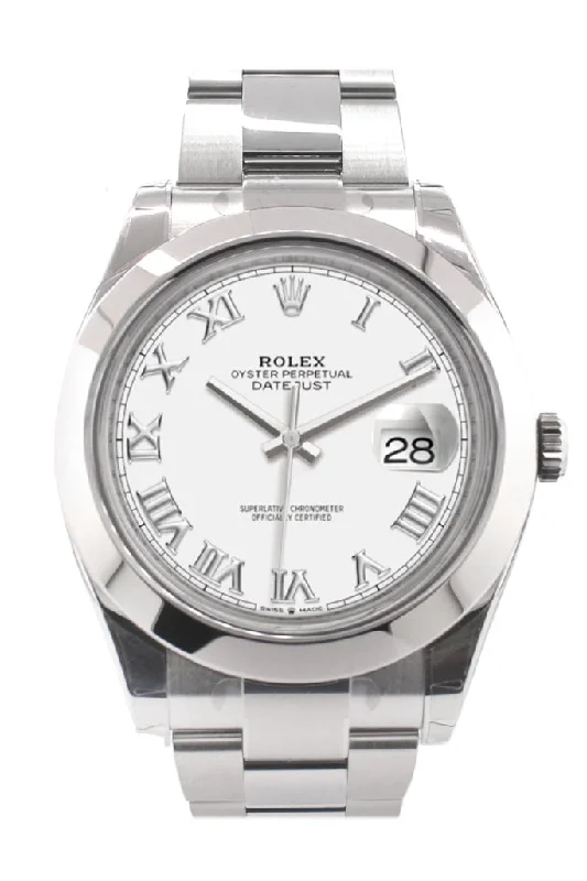 Timeless Rolex Timepieces – A Watch for Every Moment –Rolex Datejust 41 White Roman Dial Automatic Men's Watch 126300